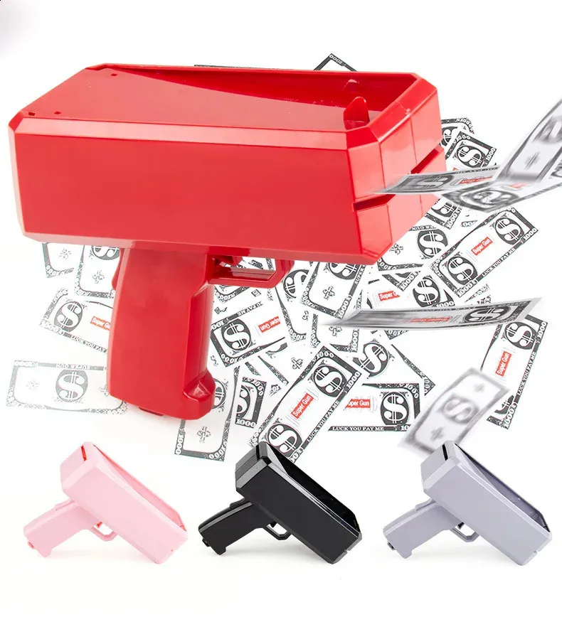 Note Gun Machine Banknote Gun Cash Cannon Fun Gun for Party Games, Weddings - Gold, 100 ...