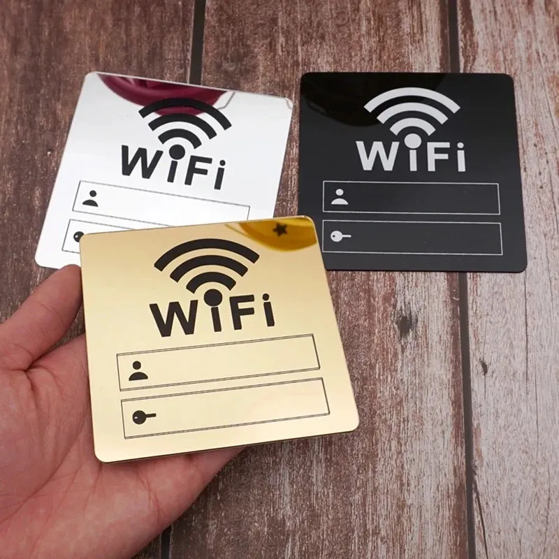 Modem Password Sticker WiFi Sign Sticker Acrylic 3D Mirror Surface... From Ukeastore, $14.89 ...