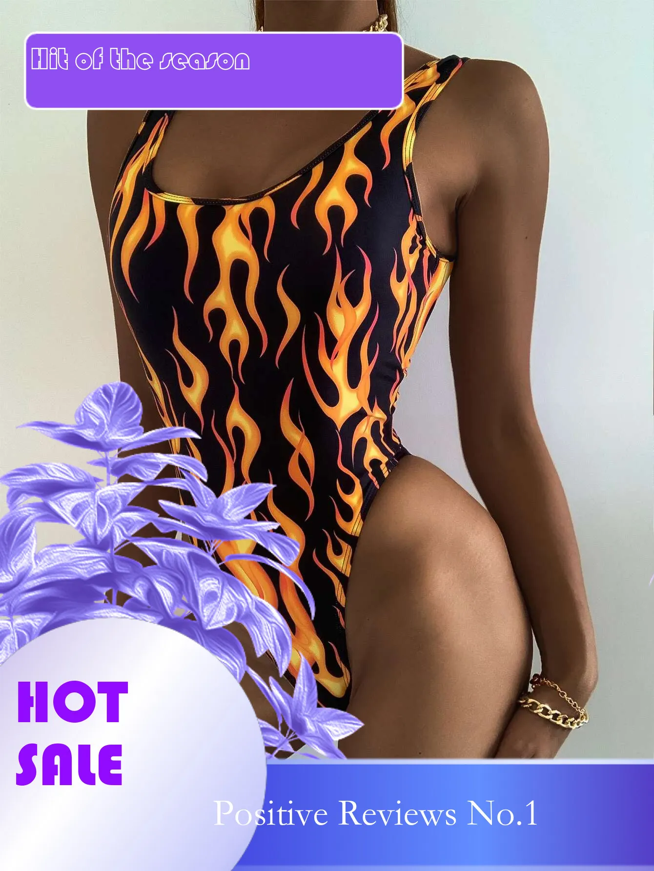 Dongdumaoyi One Piece Swimsuit Women Orange Fire... From Dongdumaoyi,  $17.22