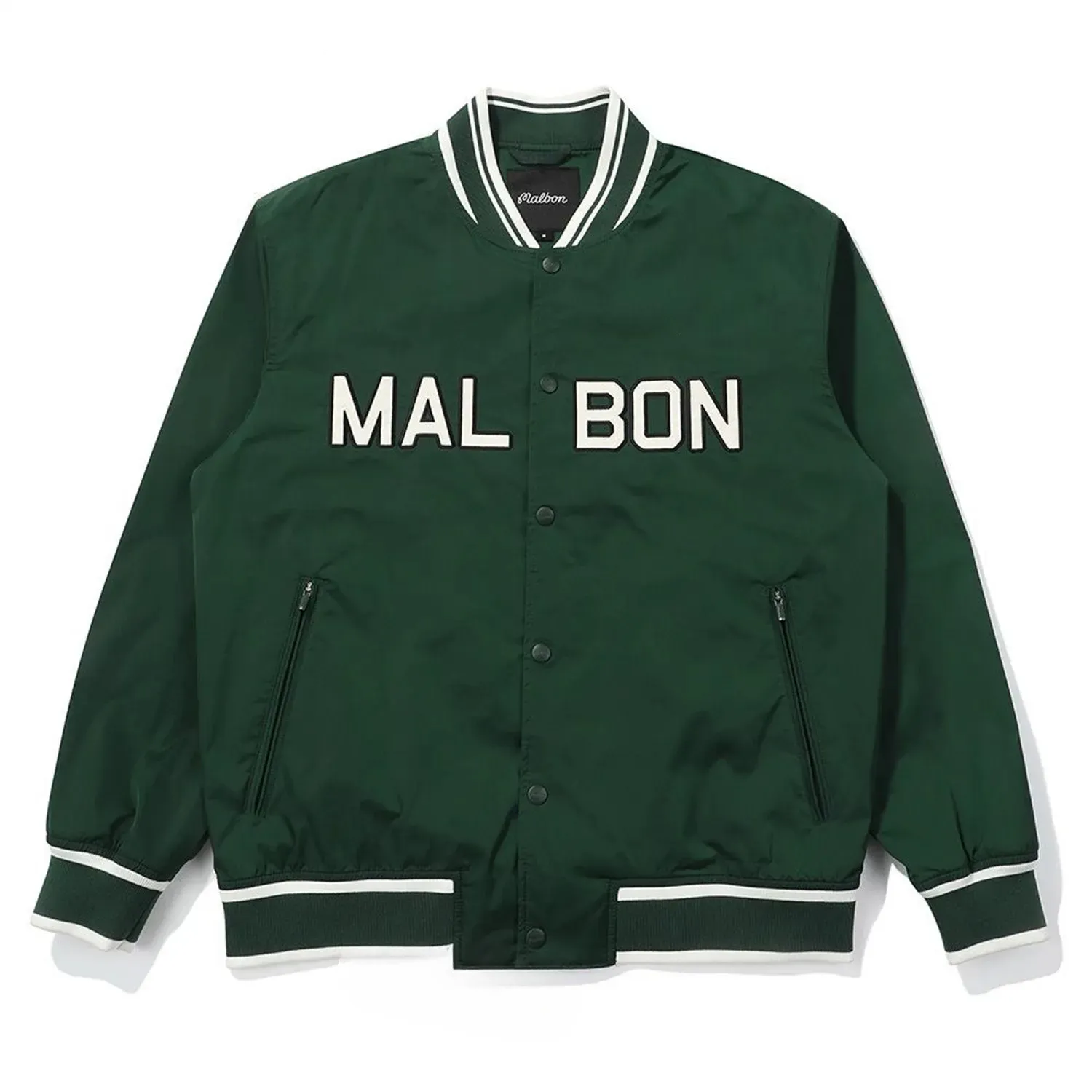Malbon Golf Embroidered Green Pullover Jacket With From
