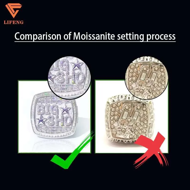 Anello Lifeng con moissnaite VVS di alta qualità e diamanti, impreziosito da diamanti._voghion.com