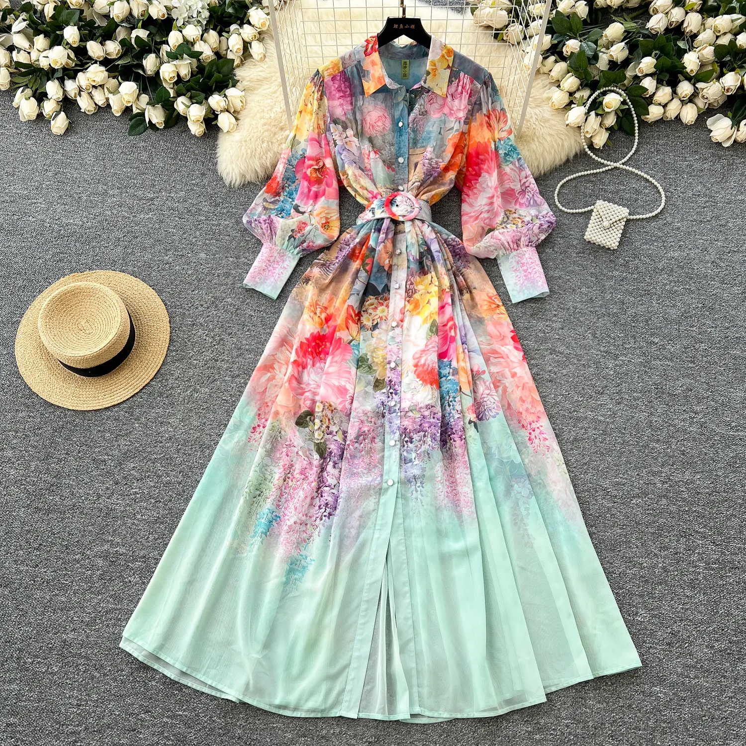 princess polly baby blue dress Boho Summer Maxi Dresses Dropship Official Store Dropship Women Summer Maxi  Dress Boho main image 1