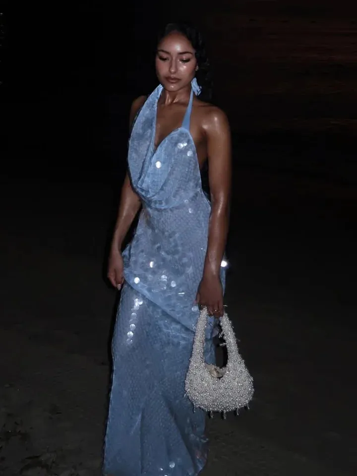 glitter beach dress Glistening And Gorgeous Glitter Sequin Maxi Dress main image 1