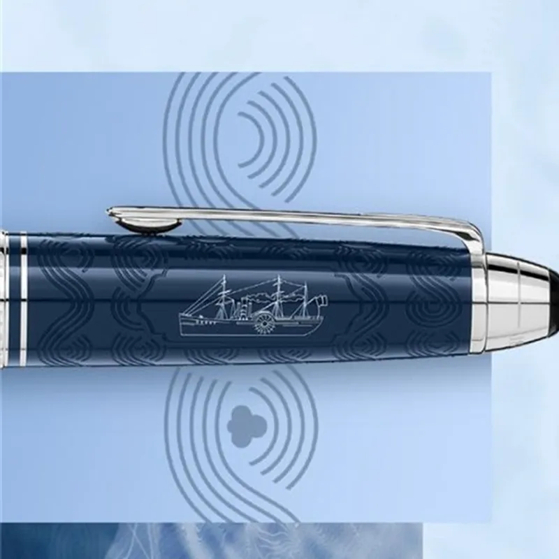 Elegant Blue Resin Writing Set   Includes Ballpoint... 