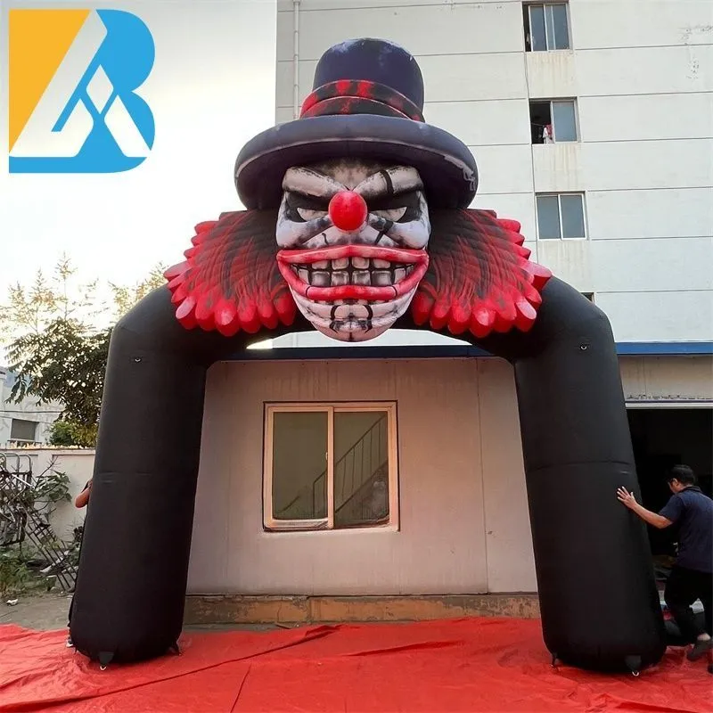 Halloween Arch Inflatable Clown Funny Circus Theme Decoration With ...