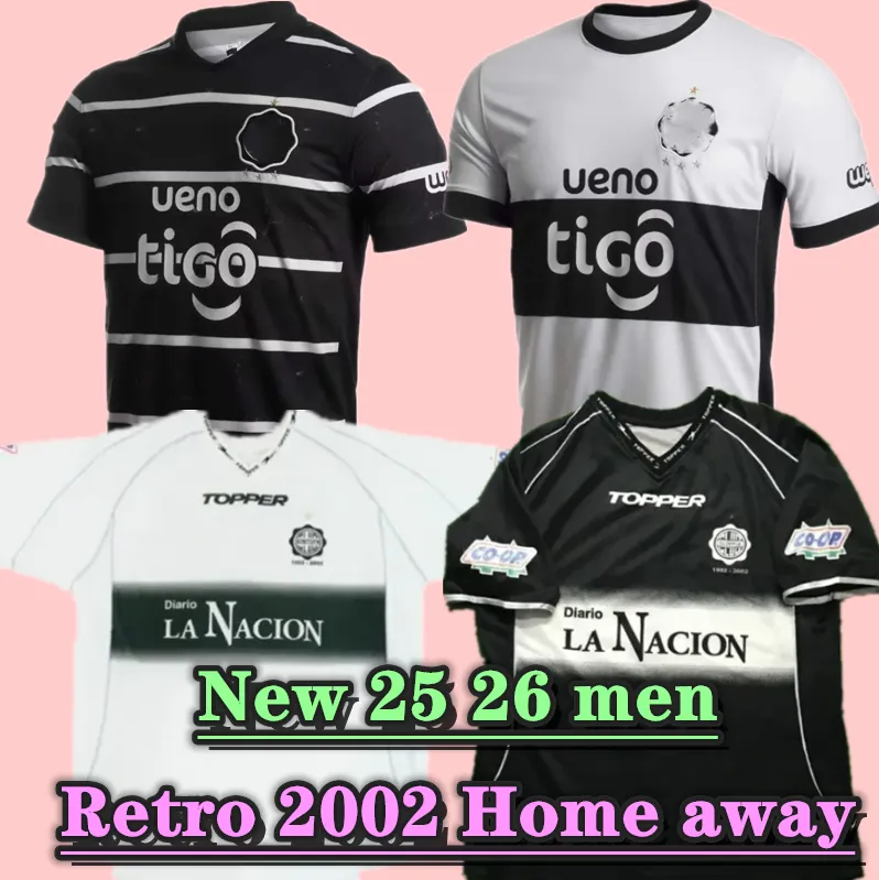 Nuevo 25 26 Club Olimpia Soccer Jerseys Retro 2002 2003 Asuncion