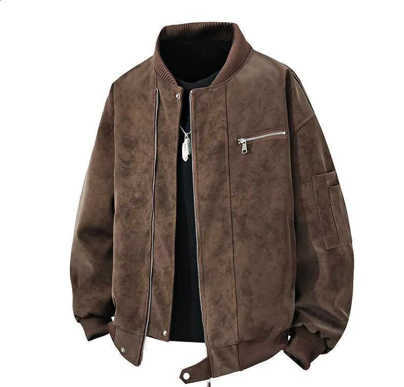 ジャケット・アウター MASU 24aw BAT COLLAR ZIP-UP JACKET BROWN MASU BAT COLLAR ZIP-UP JACKET BROWN
