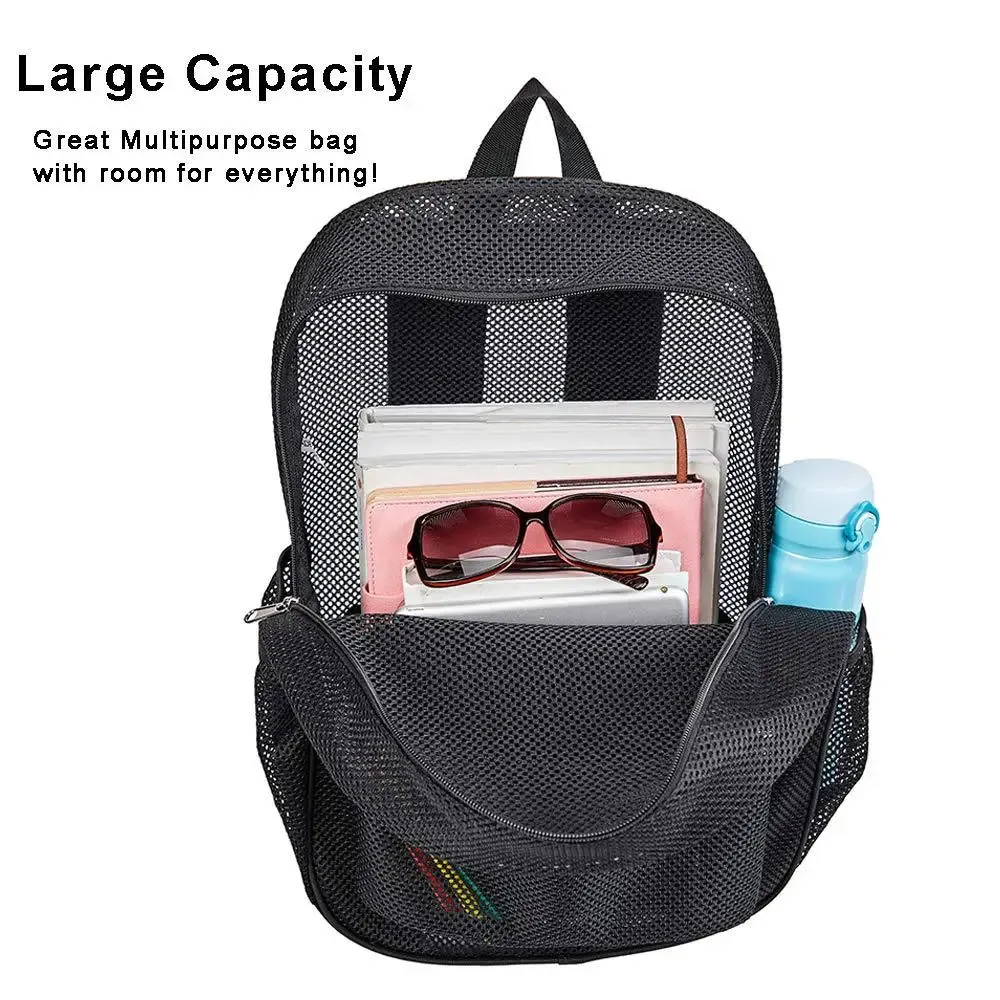 Simple Grid Backpack For Outdoor Travel And School Daily Use_voghion.com