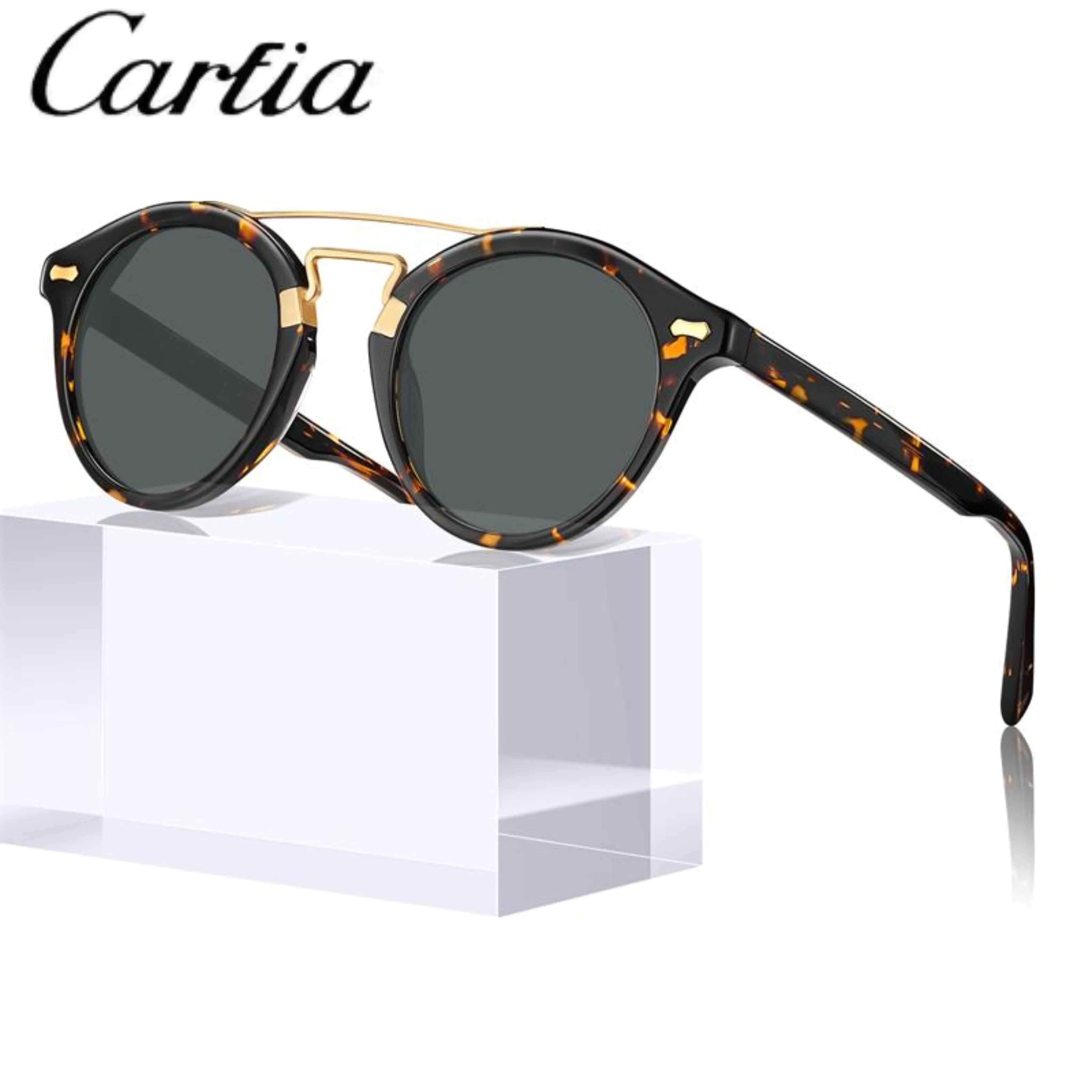 CARFIA Womens Vintage Round Sunglasses, Polarized... From 