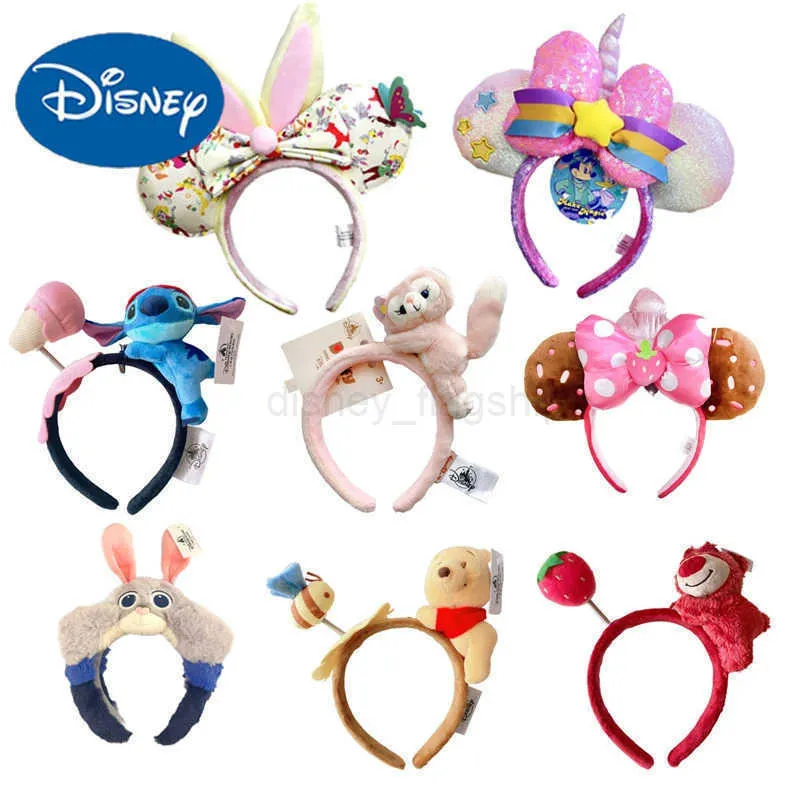 Disney Mickey Minnie Ear Headband Cartoon Animal... 