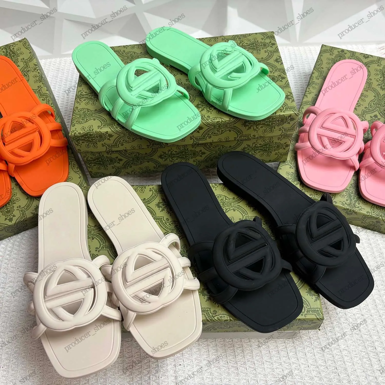 Designers Sandals Luxury Slide Interlocking Women Ladies Hollow new color Platform Slippers Women Slide Sandals Fashion Classics Retro Lovely Sunny Beach Sandals