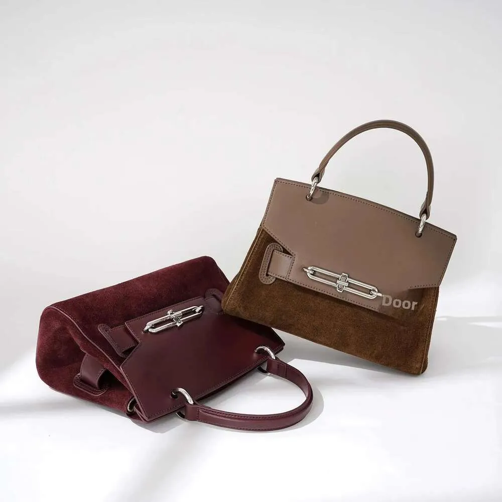 Modieuze, eenvoudige dames schoudertas, niche dameshandtas van echt leer, nieuw model crossbodytas voor motoruitrusting_voghion.com