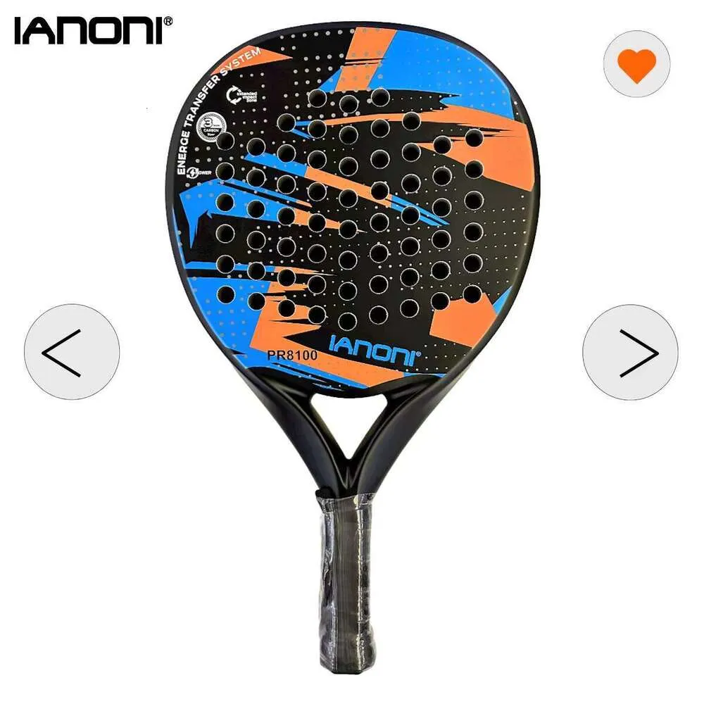 Raquette de Padel en Fibre de Carbone avec une Face Brillante en Forme de Goutte 12K - Chine Raquette en fibre de carbone et raquette en carbone souple légère prix