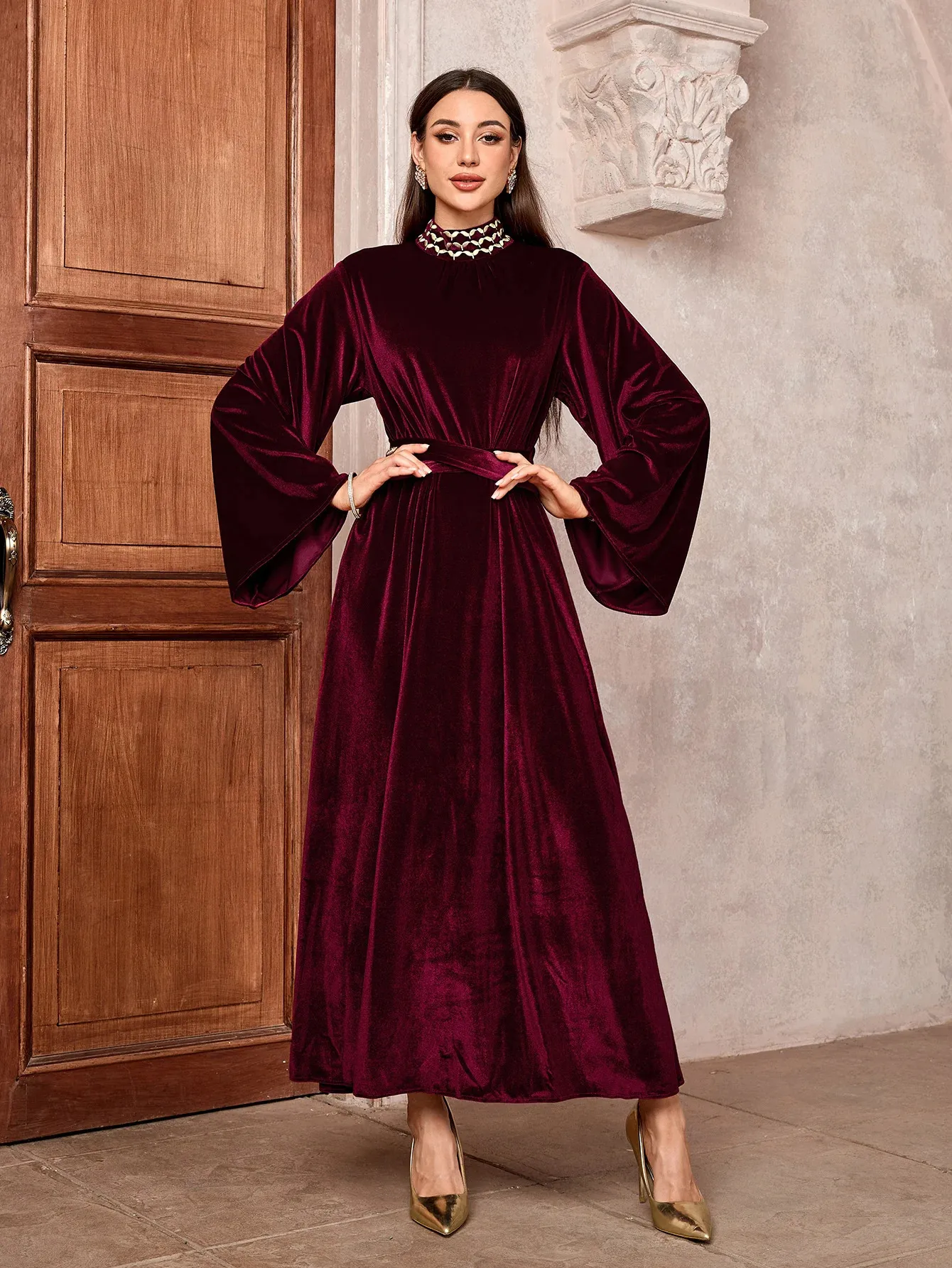 Embroidered Solid Velvet Maxi Velvet Maxi Dress For... From Zara01, $43.21 In Bulk | DHgate.Com Embroidered Solid Velvet Maxi Velvet Maxi Dress For... From Zara01, $43.21 In Bulk | DHgate.Com