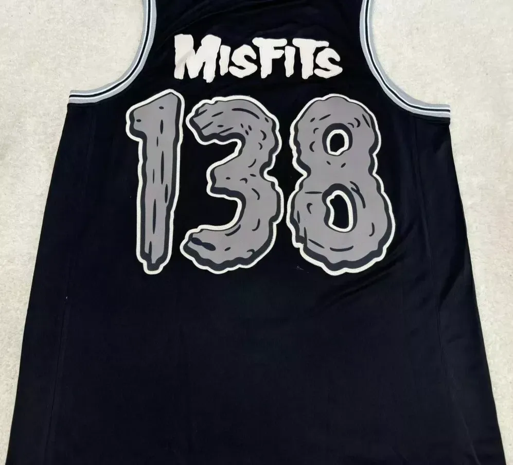 MISFITS 138 BLACK BASKETBALL JERSEY All Stitched Youth/Men S 6XL