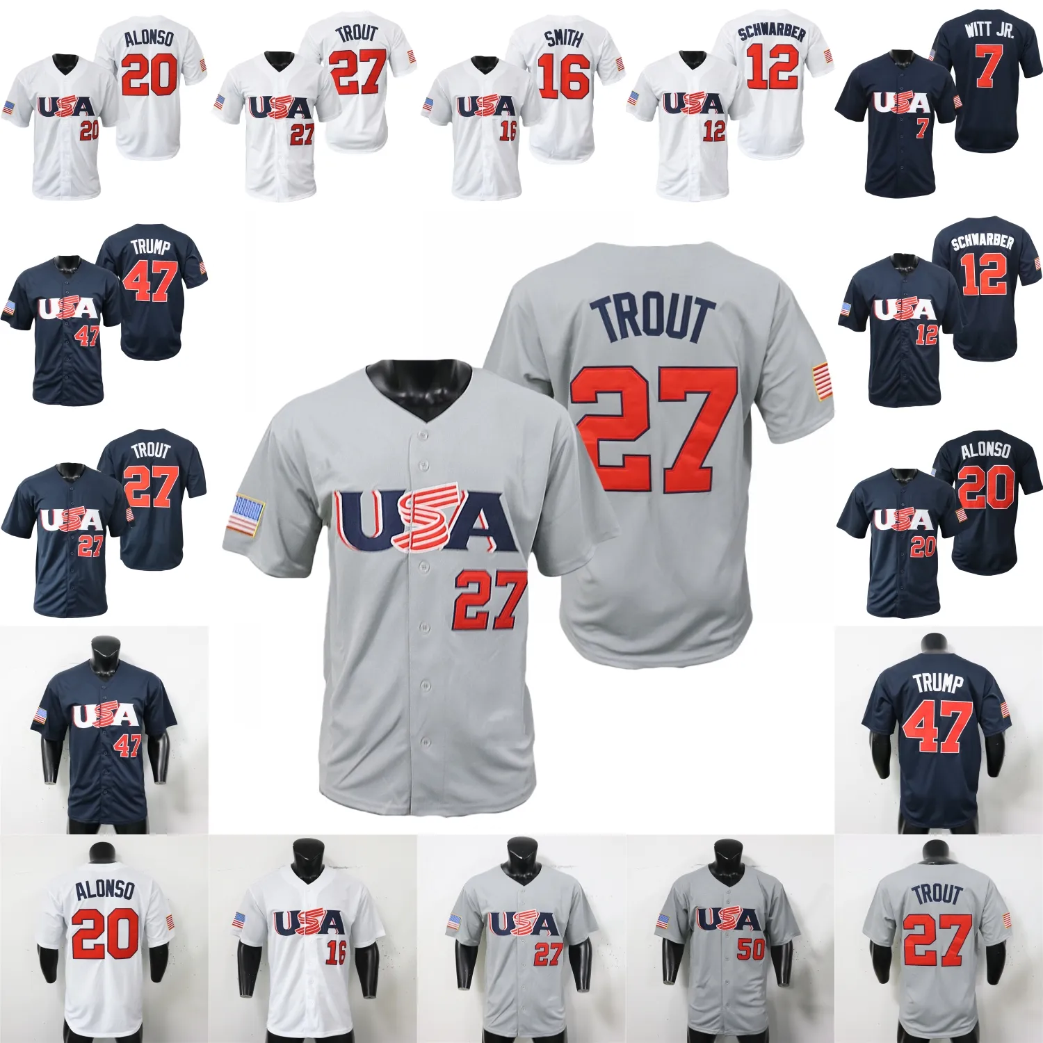 2025 2026 WBC USA Team Baseball Jersey Jackson Merrill Kyle
