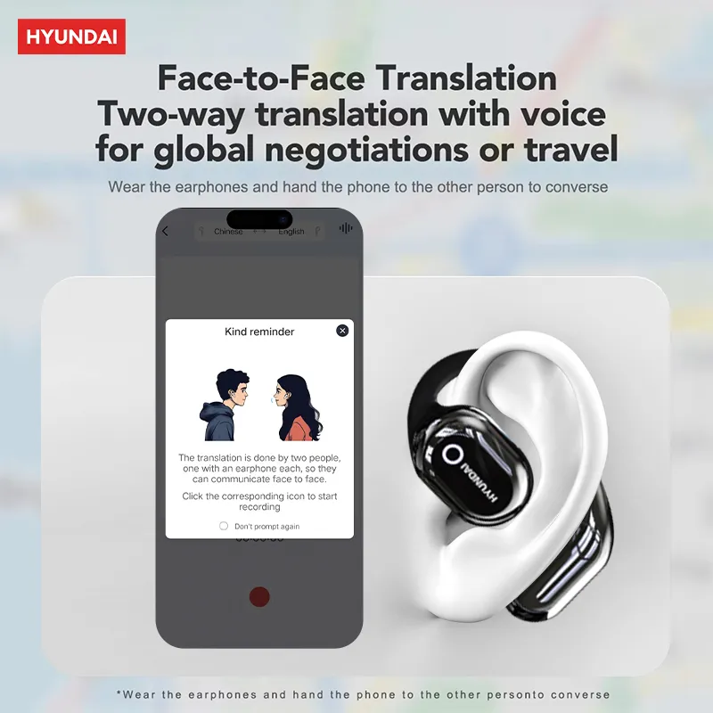 HYUNDAI HY-Y16 AI translator OWS Wireless Bluetooth Earbuds
