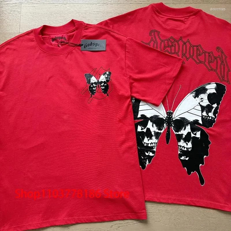 Men's Vintage Skull T-Shirt - American Streetwear Godspeed Graphic