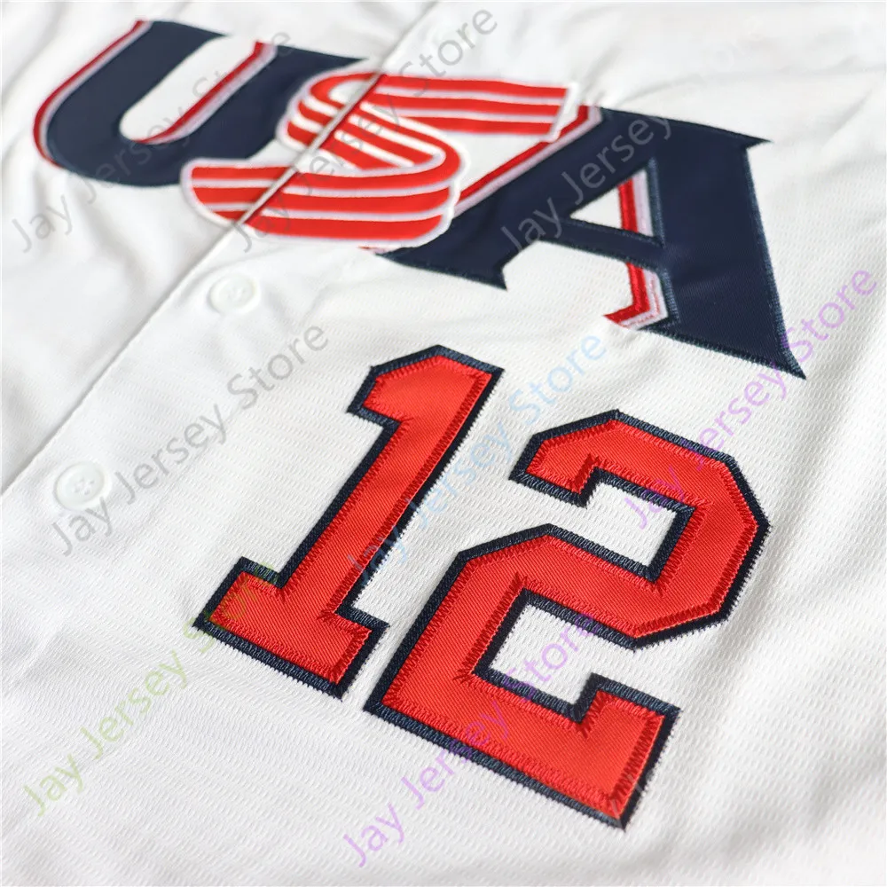 Men's 2026 WBC USA Team Baseball Jersey Aaron Judge Mookie Betts