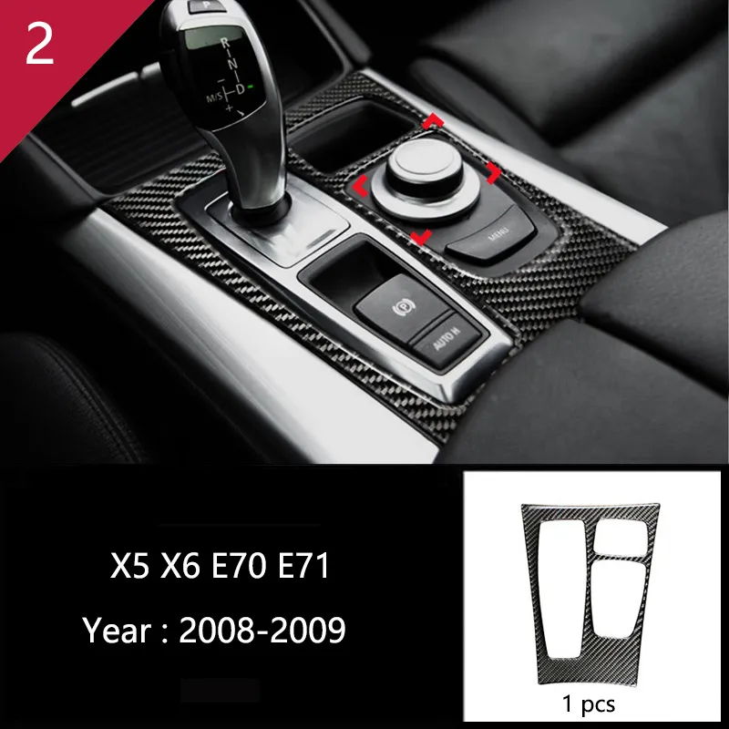 Carbon Fiber Style Inner Dash Door Lock Knob Pin Covers For BMW X3 X4 X5 X6 M3 M5 – 4pcs