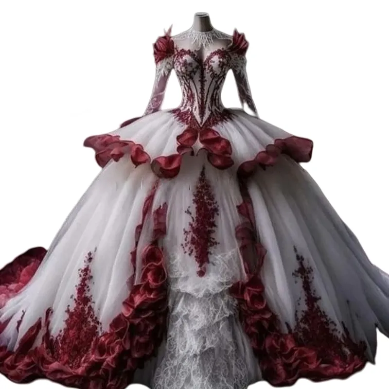 red and white victorian dress Victorian Dress Costume Women's Red Baroque Masquerade Ball Gowns half Sleeves Square Neckline Victorian Era Clothing Retro Costumes Burgundy