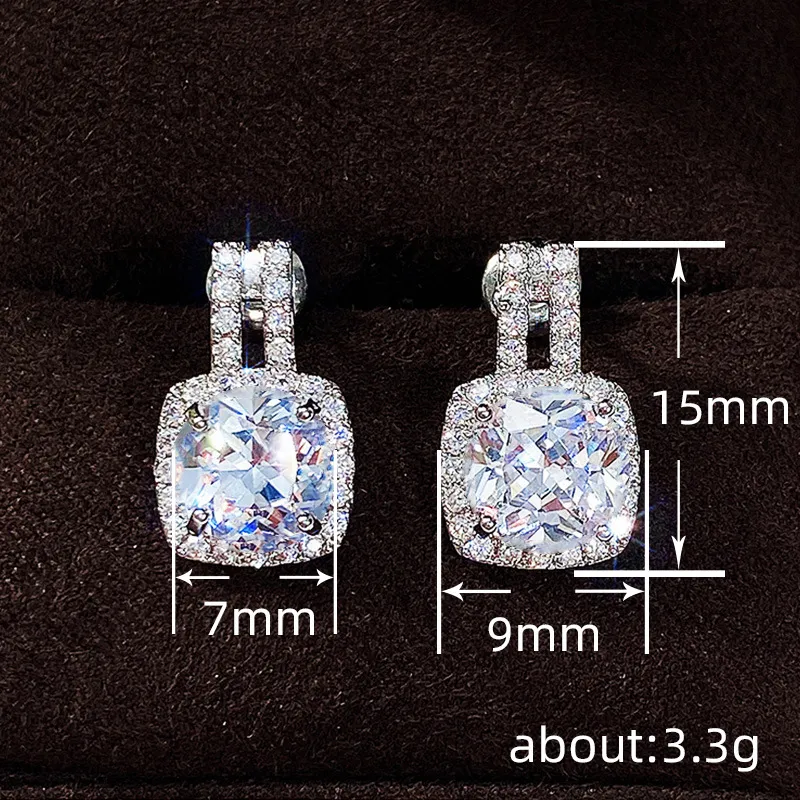 Set pendientes mujer zirconia corte redondo oro blanco luxury_voghion.com