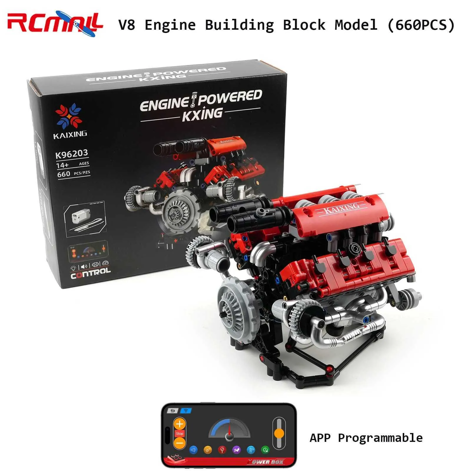 APP Programmable Motorized V8 Engine Building Blocks... From Yushun ...