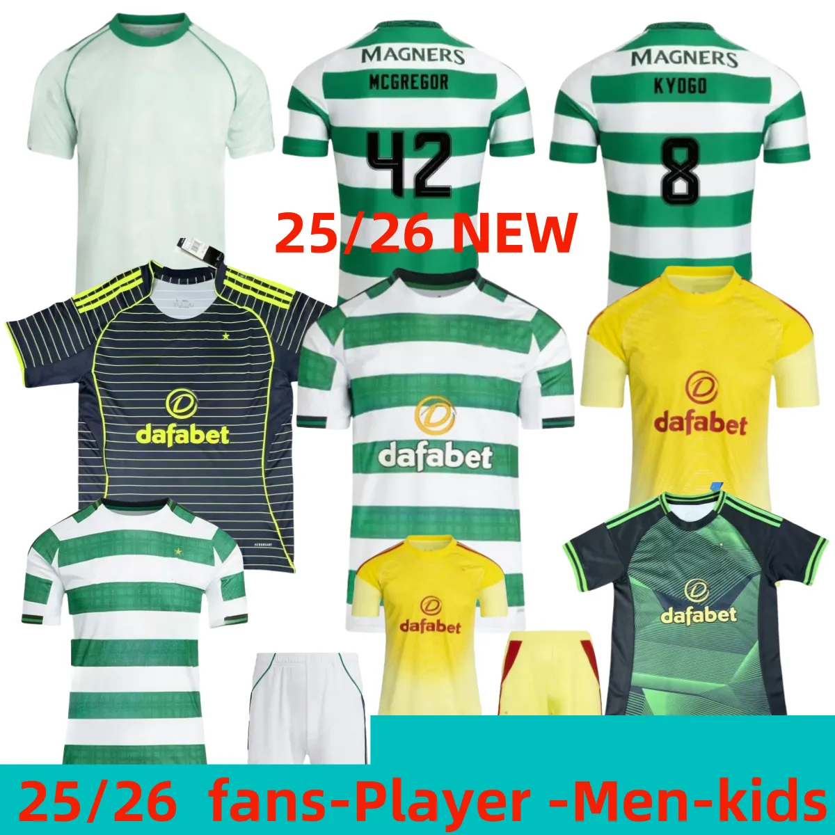 Celts 24/25 KYOGO Football Shirt: Celtic FC Jerseys - Home