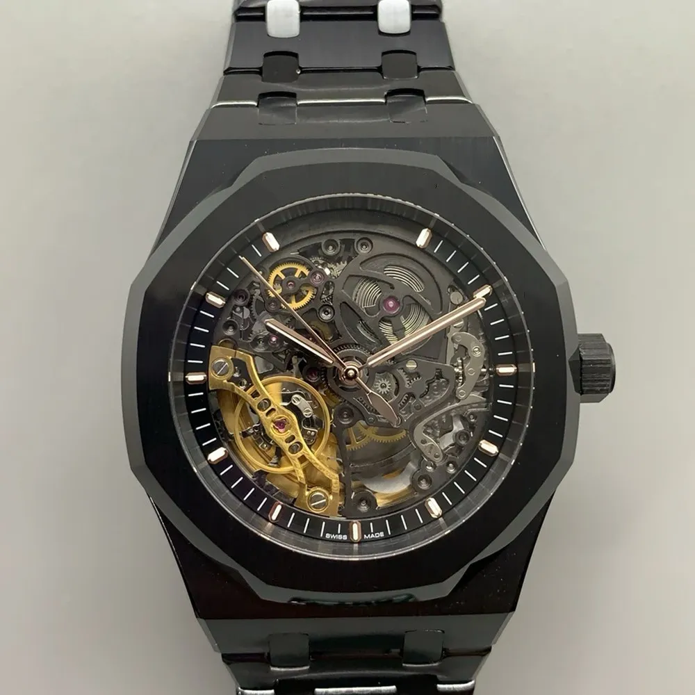 ☆ SuperClone THB Factory 41mm Mens Automatic Mechanical Skeleton