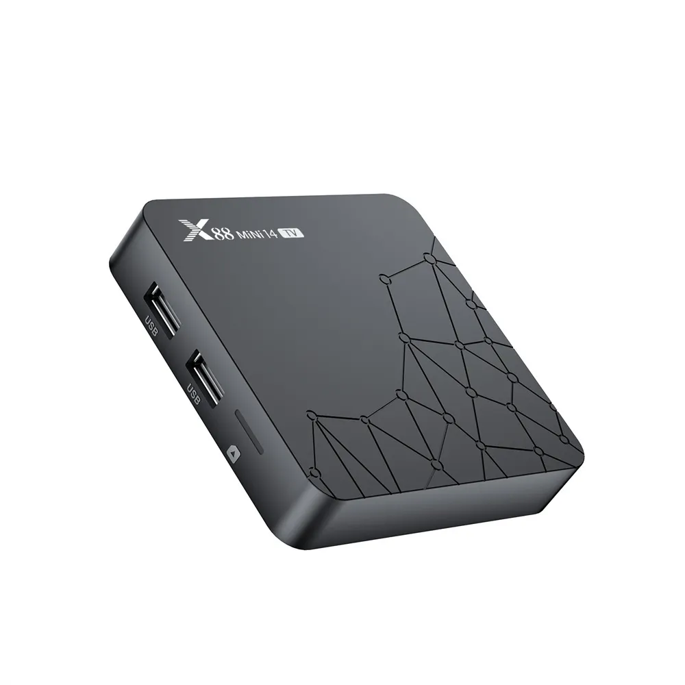 Boîtier Android TV X88 Mini 14 - 4K HDR - Android 14 - 2GB RAM/16GB - WiFi - Pour IPTV Et Streaming