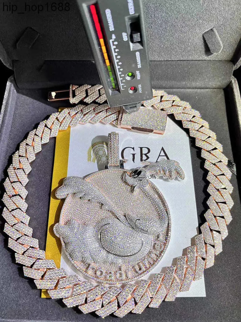 Hip Hop Diamond Pendant Sterling Silver Custom Pendant Vvs