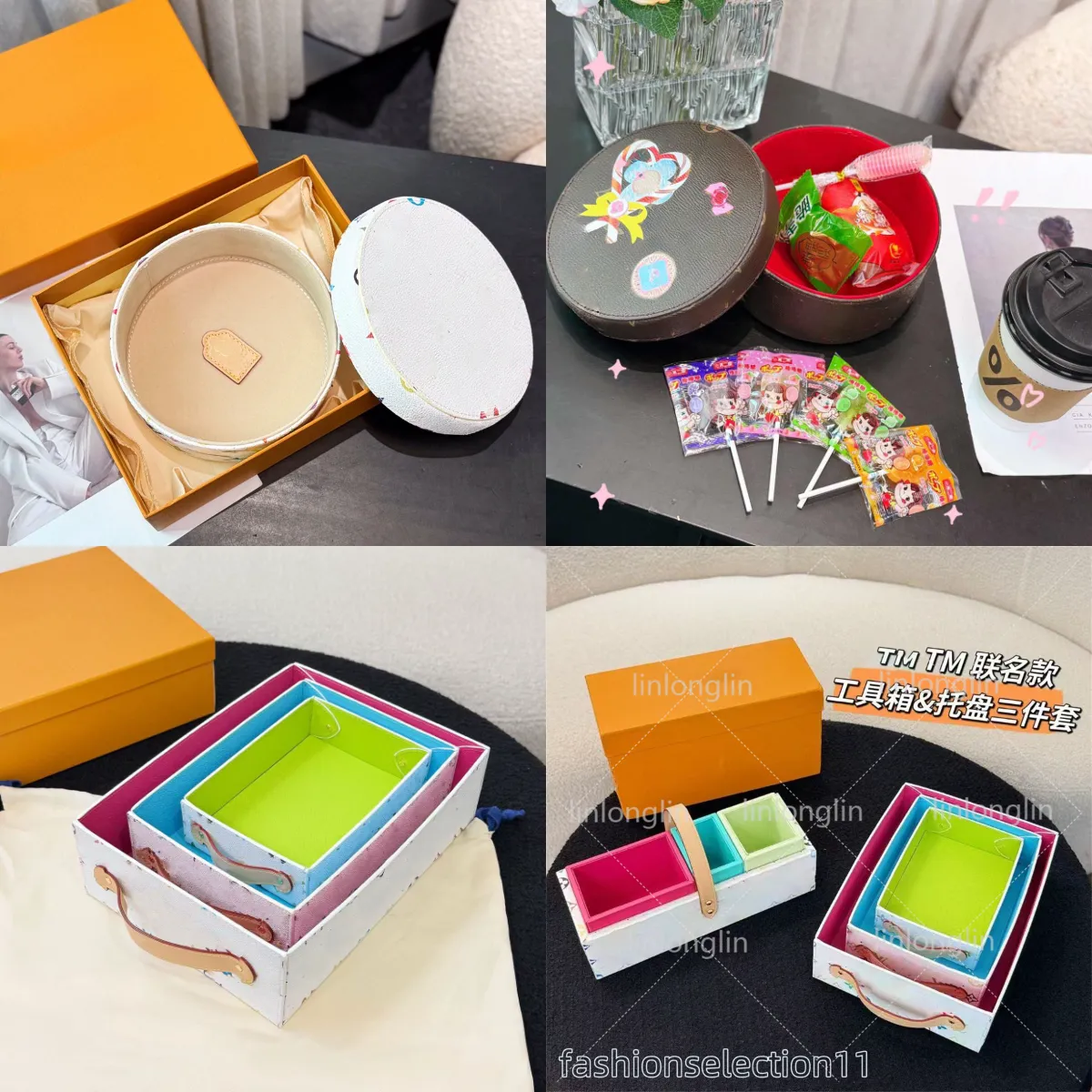 Dessert Boxes Style Decorative Square Tray - Colorful Pattern Storage ...