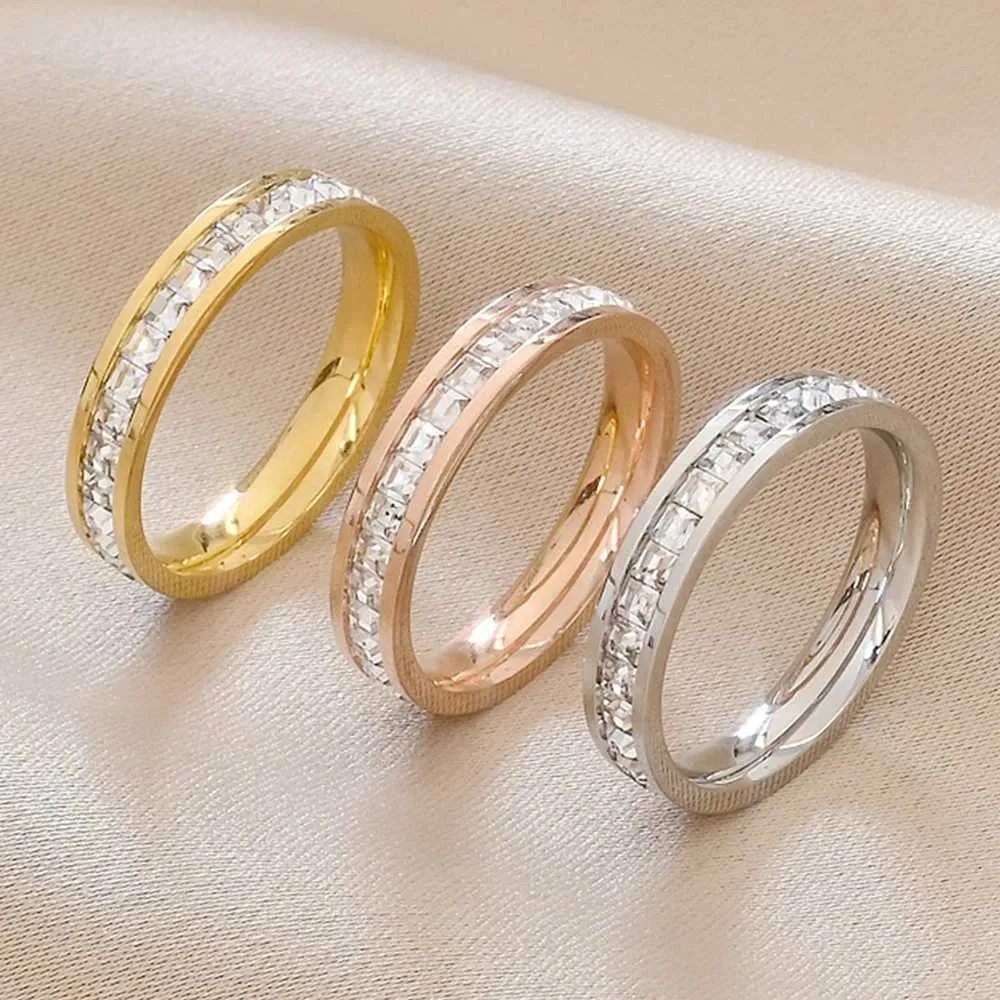 Bague de luxe unisexe en acier inoxydable avec oxyde de zirconium_voghion.com