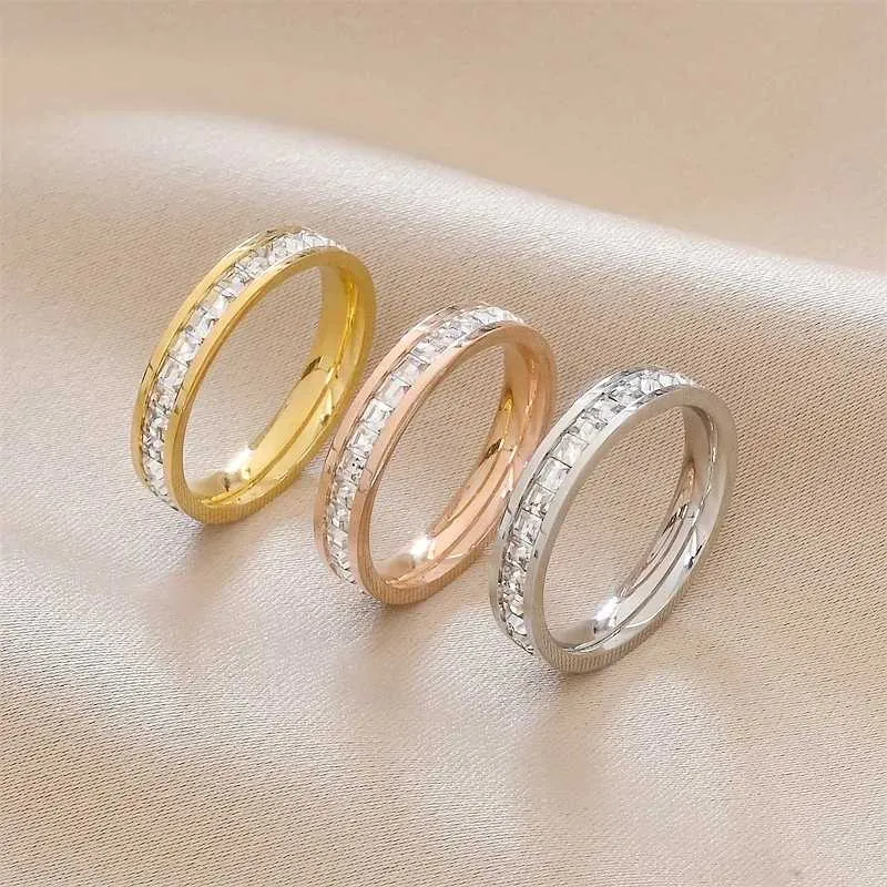 Bague de luxe unisexe en acier inoxydable avec oxyde de zirconium_voghion.com