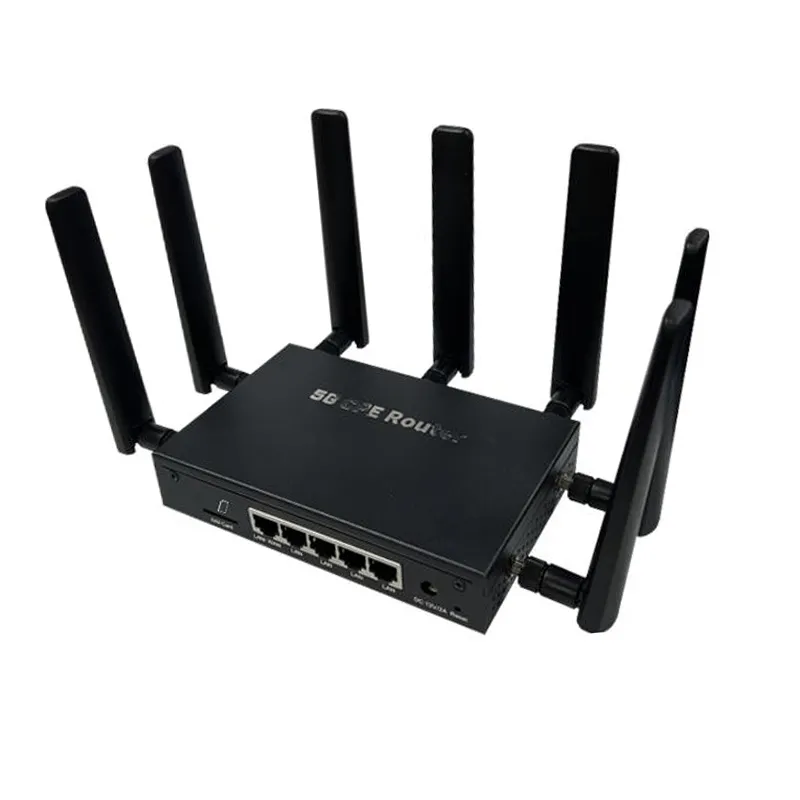 5G Industrial Grade Dual Band WiFi6 Router High Speed CPE Cat12 1GB ...