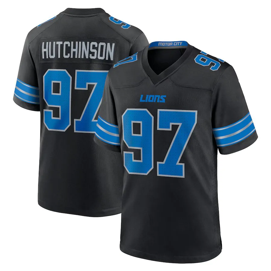 2024 LionS American Football Tops Featuring 0 Jahmyr Gibbs, Amon