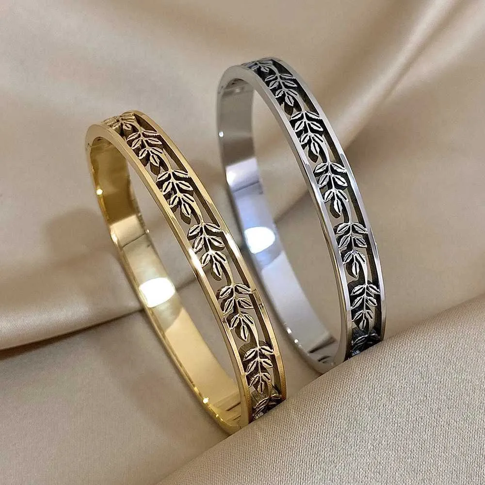 Vintage Ancient Greek Leaves Stainless Steel Bangles... From Oriental ...