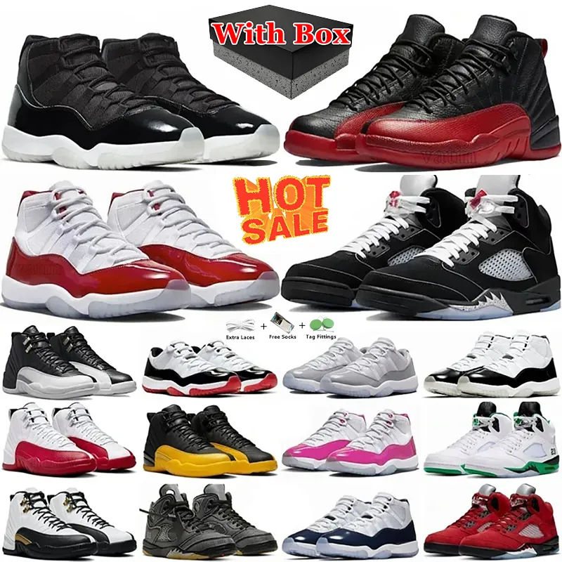designer 5s 12s 11s basketball With Box men women Pink Blue White Black Cool Grey mens sneakers womens trainers sports outdoor shoes 36-47