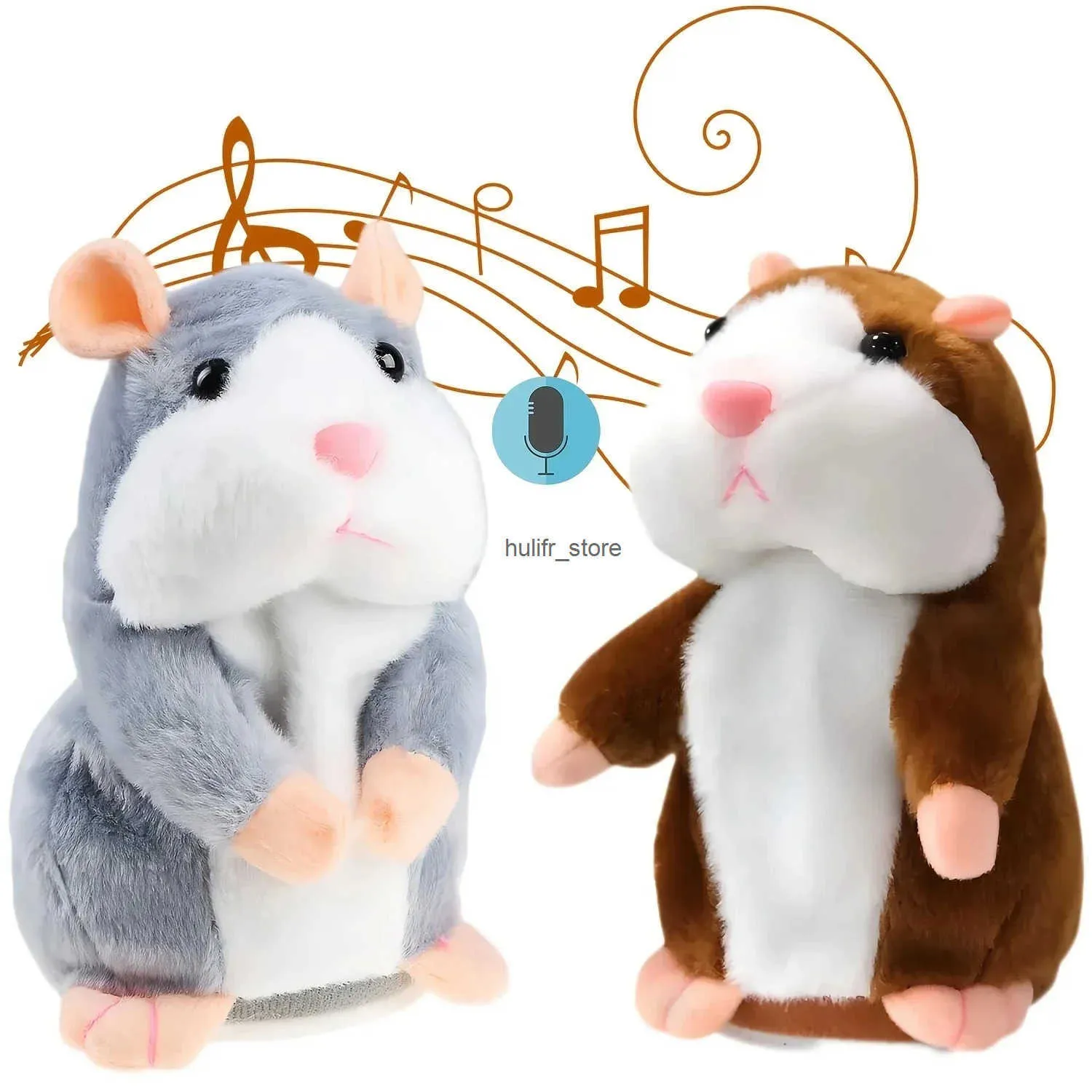 Apprenez à imiter parlant petit hamster animal peluche drôle jouet parlant  hod hamster poupée apaisante pleurer bébé jouet enfants cadeau Q250514