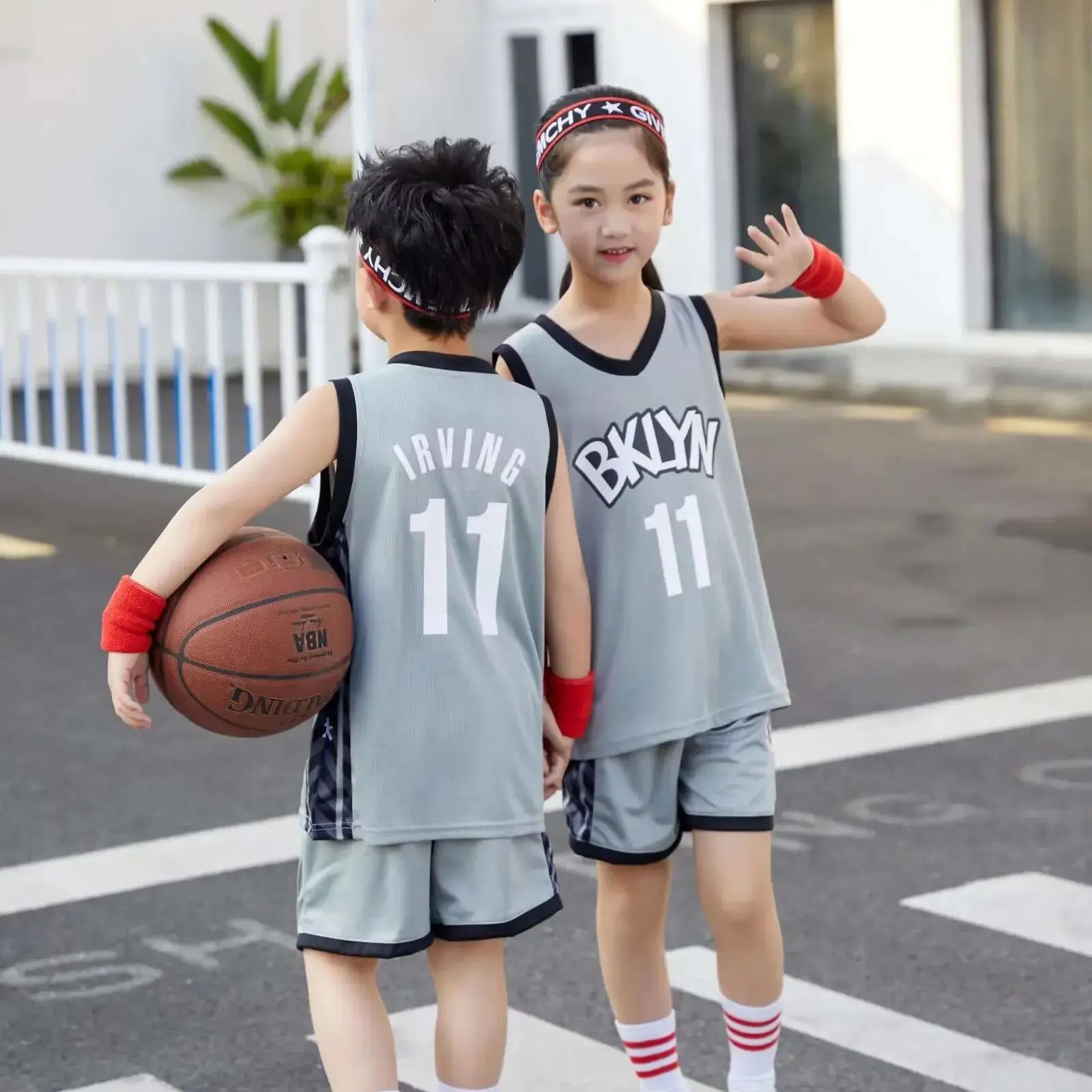 24/25 Kids Basketball Uniform Set Youth Sports Jersey Shorts