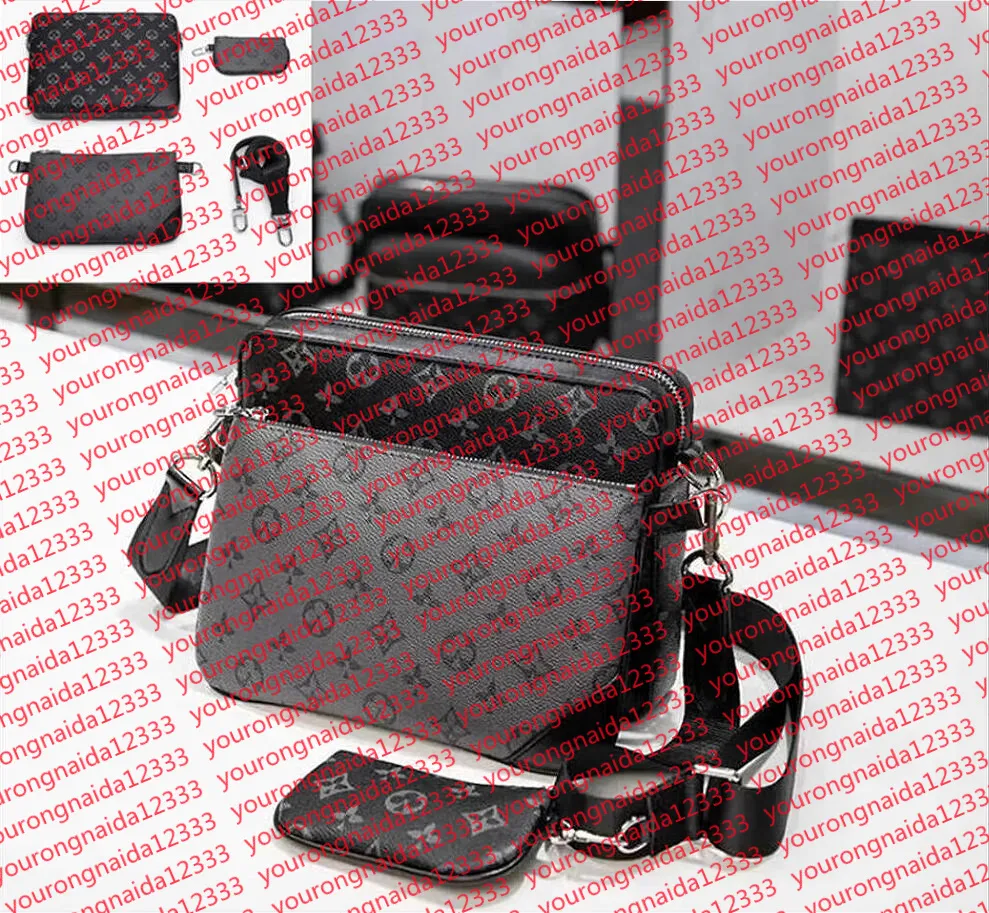 Designer LV black shoulder bag for Men and Women - TRIO