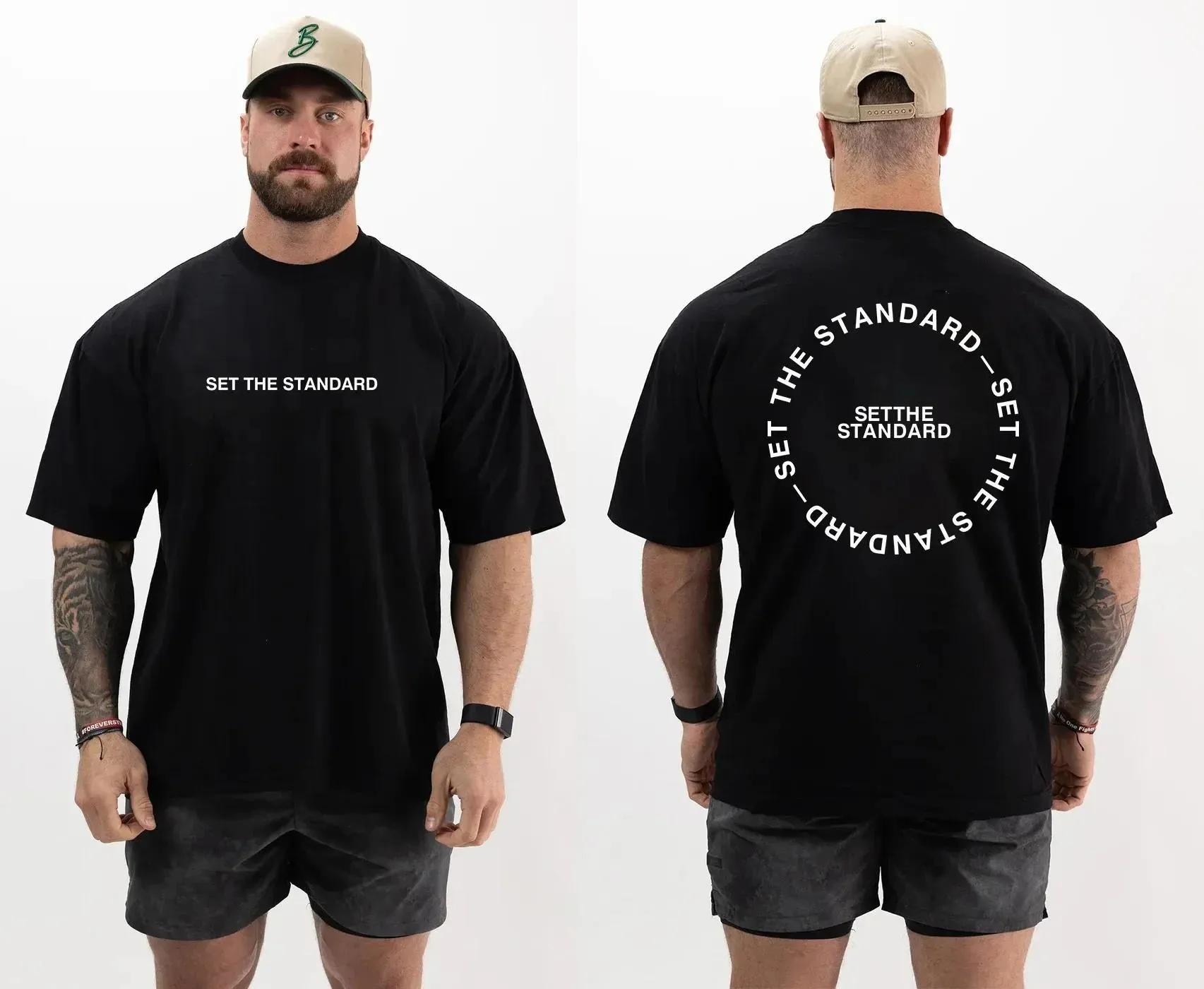 Mens Workout T-Shirt Premium Cotton Gym Tee, US Size, Chris