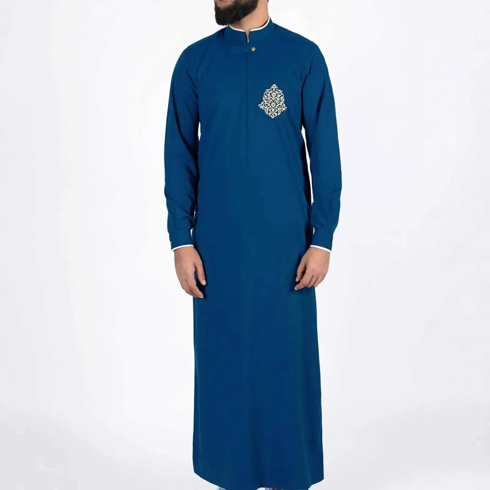 Thobe Arabo Musulmano per Uomo, Abbigliamento Islamico, Tunica a Maniche Corte Stile Saudita, Abaya del Qatar e Dubai Thobe Arabo Musulmano per Uomo, Abbigliamento Islamico, Tunica a Maniche Corte Stile Saudita, Abaya del Qatar e Dubai