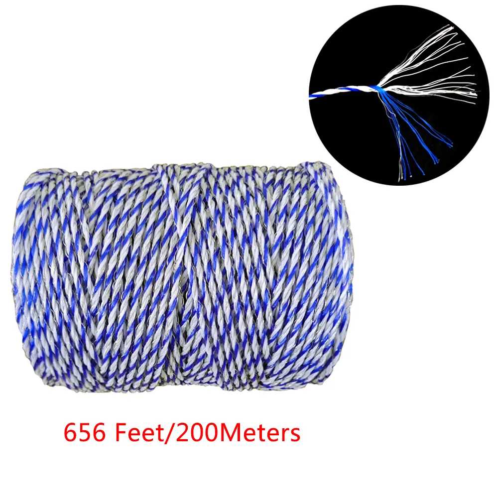 Portable Electric Electric Fence Rope Polywire Roll, 6.56ft, 200m ...