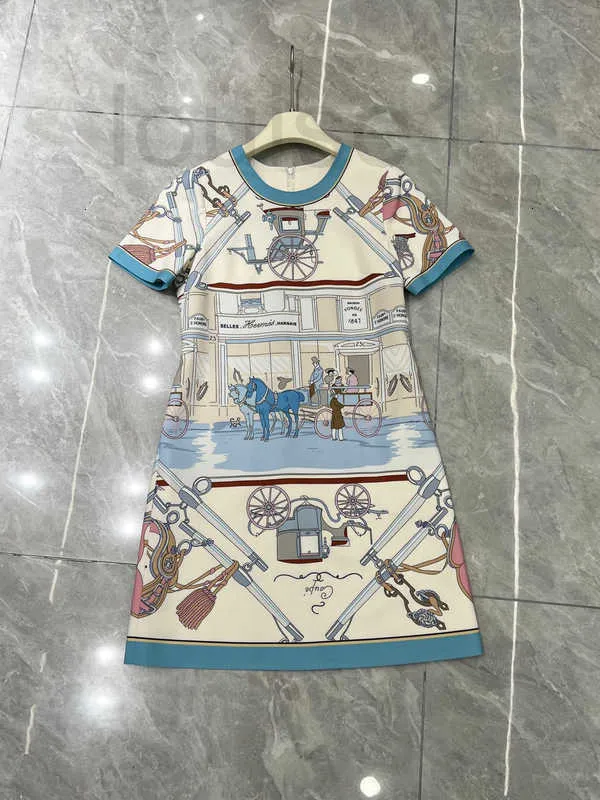 Basic & Casual Dresses Designer Elegant Print Colorful Long Dress Women  Designer European Fashion Style Carriage Printed High End Loose Flesh  Covering Summer 8CKH From 44,45 €