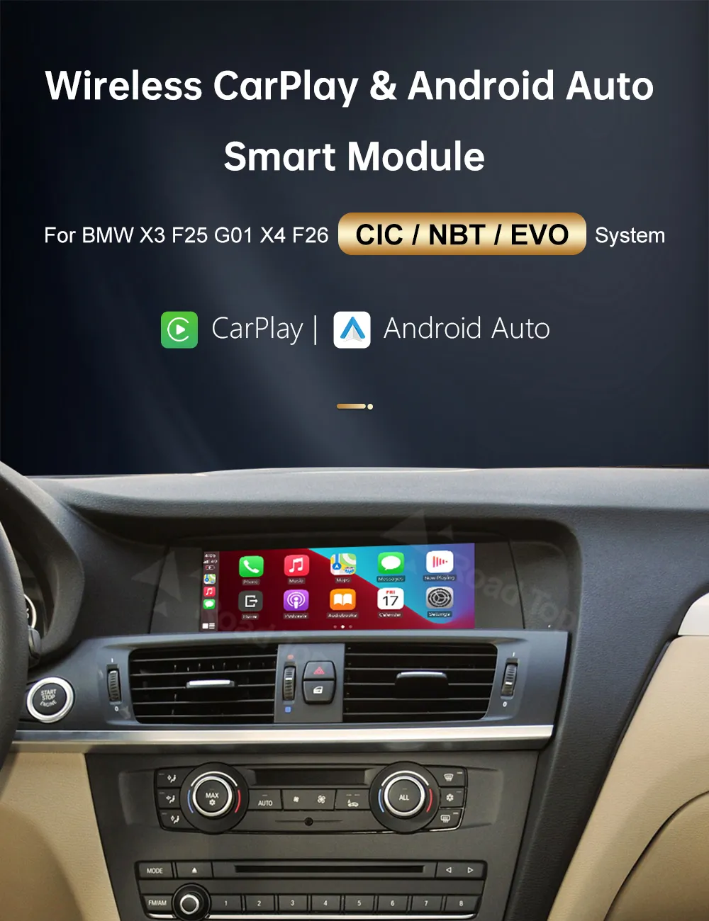 Bluetoothを備えたタッチスクリーンカーステレオ：BMW CIC NBT X3 F25