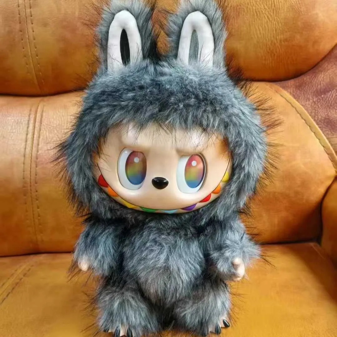 Zimomo Monster Labubu 38cm Vinyl Figure DIY Pendant Doll Model
