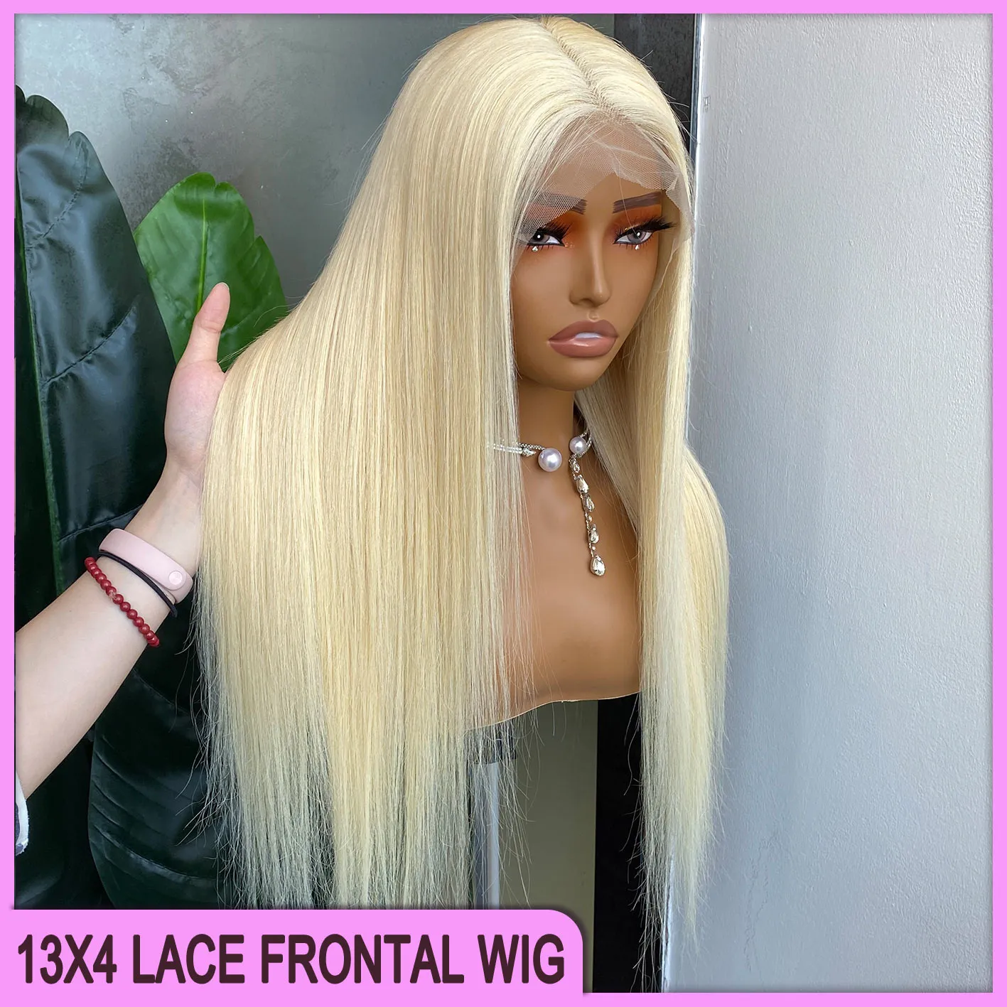 Malaysian Peruvian Brazilian 613 Blonde Silky Straight 13x4 