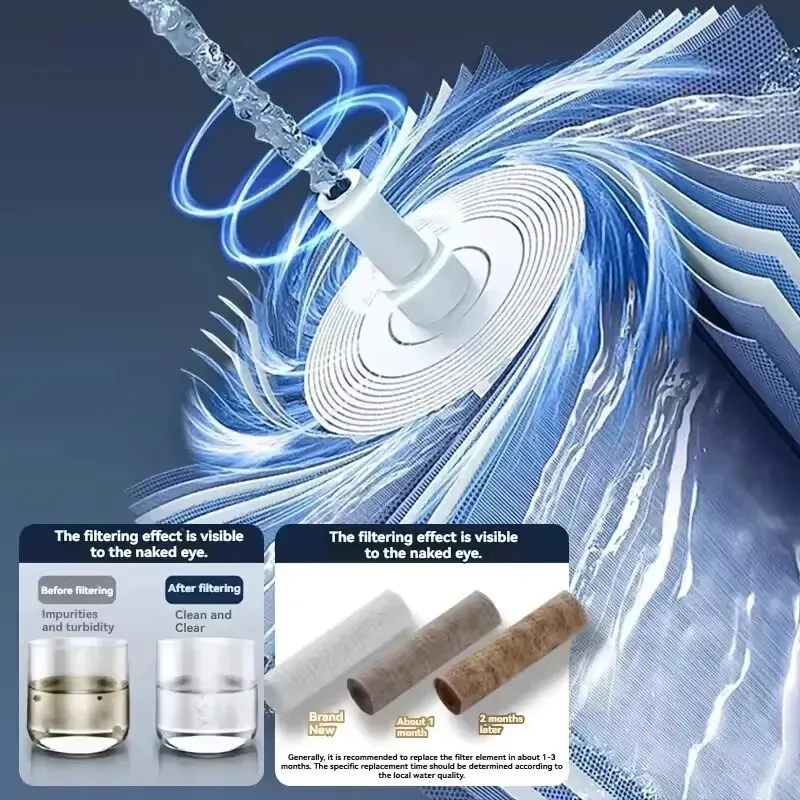 Handheld High-pressure Water-saving Filter Shower Head 5 Modes One Click Bathroom Accessory Set 250515_voghion.com