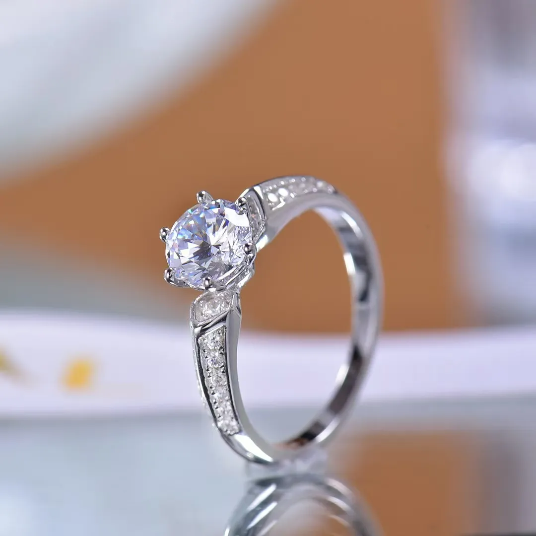 2 Carat Moissanite 925 Sterling Silver Ring